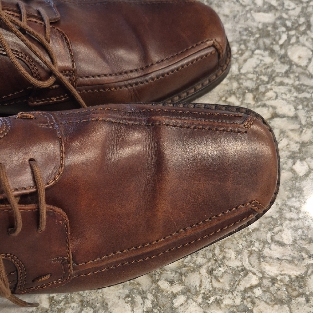 Ecco Helsinki Oxford Lace Up Brown Leather Shoes In Size 43 - Picture 3 of 10